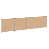 4-Panel Room Divider Beige 698 x 180 cm Fabric 42039233