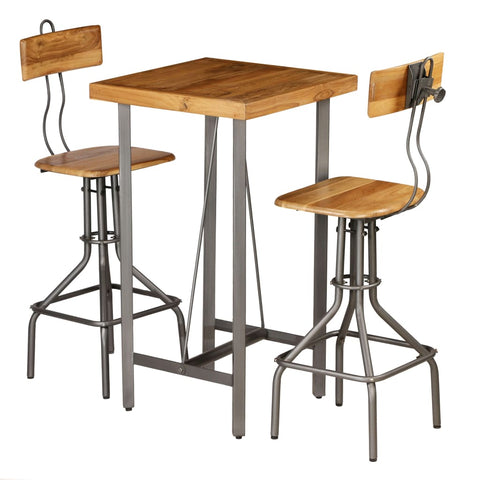 Bar Set 3 Pieces Solid Reclaimed Teak 245808