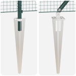 ZNTS PVC Fence Post Set Set of 2 Green PVC 25 x 1.5 m Durable 3352095