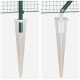 ZNTS PVC Fence Post Set Set of 2 Green PVC 25 x 1.5 m Durable 3352095