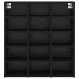 Shoe Cabinet Black Oak 77.5 x 30 x 83.5 cm Engineered Wood 875217