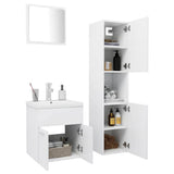 Bathroom Furniture Set White Engineered Wood 3071396