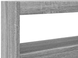 Headboard Cabinet with LED Grey Sonoma 100x17x102 cm 839187