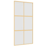 Sliding Door Gold 102,5x205 cm Frosted ESG Glass and Aluminium 155159