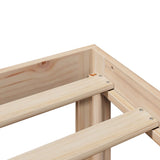 Bookcase Bed without Mattress 120x190 cm Small Double Solid Wood Pine 3322654