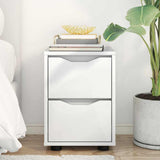 Bedside Table with Drawer High Gloss White 30.5 x 30 x 43 cm 888805
