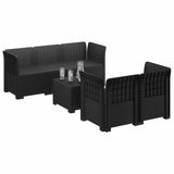 5-Seater Garden Sofa Rattan Look PP Anthracite 3443886