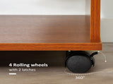 Open Wardrobe on Wheels, Bedroom Wardrobe with Clothes Hanging Rail, 3 Storage Shelves, Mobile T3398P328078