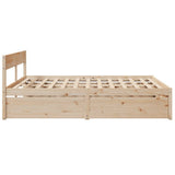 Bed Frame without Mattress 200x200 cm Solid Wood Pine 3282336