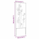 Garden Privacy Screen White 50 x 140 cm Cold-rolled steel 876295