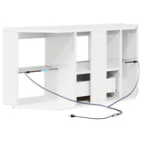 Corner LED TV Cabinet High gloss White 100 x 40 x 50 cm 889799