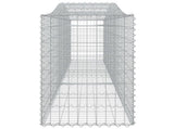 Arched Gabion Baskets 15 pcs 400x50x80/100 cm Galvanised Iron 3145952