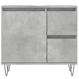 3 Piece Bathroom Furniture Set Concrete Grey Engineered Wood 3190225