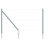 Ground Spike Fence Post 52 pcs Green Powder-Coated Steel 3350174
