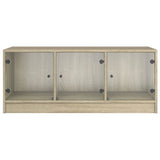 Coffee Table with Glass Doors Sonoma Oak 102x50x42 cm 836415