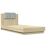 Bed Frame with LED Sonoma Oak 80 x 200 cm Engineered Wood 3429662