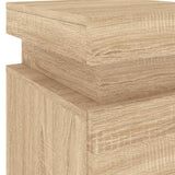 ZNTS Bedside Cabinet with LED Lights Sonoma Oak 35x39x55 cm 836753