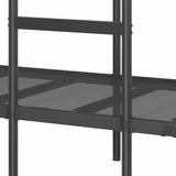 Bunk Bed without Mattress Black 100x200 cm Steel 42000324