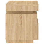 ZNTS Bedside Cabinet with LED Lights Sonoma Oak 40x39x48.5 cm 836788