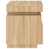 ZNTS Bedside Cabinet with LED Lights Sonoma Oak 40x39x48.5 cm 836788