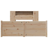 Bookcase Bed without Mattress 135x190cm Double Solid Wood Pine 3322431
