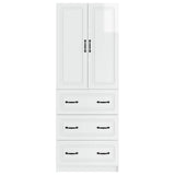 Cabinet Set 2 pcs High Gloss White 66 x 34.5 x 87 cm 3416965