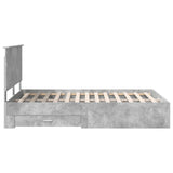 Bed Frame Concrete Grey 150 x 200 cm Engineered Wood 3409636