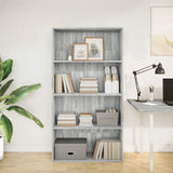 Bookcase Grey Sonoma 80x30x152 cm Engineered Wood 857945