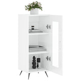 Sideboard High Gloss White 34.5x34x90 cm Engineered Wood 828766