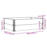 Garden Planter 120x80 cm Solid Wood Pine 3295847