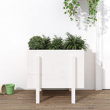 Garden Planter White 62x50x57 cm Solid Wood Pine 825206