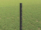 Welded Wire Fence 10 x 0.8 m PVC-Coated Steel Grey Mesh 3336817