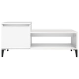 Coffee Table White 100x50x45 cm Engineered Wood 821132