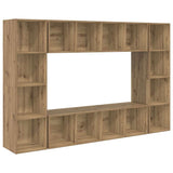 TV Cabinet Set 4 pcs Brown 37 x 37 x 142.5 cm Engineered Wood 3393545
