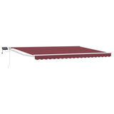 Manual Retractable Awning with LEDs Burgundy and White 4 x 3 m 3419289