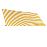 Retractable Awning 350x150 cm Yellow and White 143756