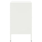 ZNTS Bedside Cabinet White 36x39x68 cm Steel 843088