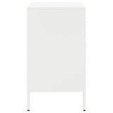 ZNTS Bedside Cabinet White 36x39x68 cm Steel 843088