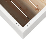 Garden Planter White 70x40x72 cm Solid Wood Pine 3282630