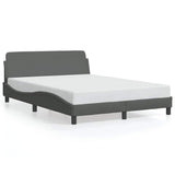 Bed Frame "Dover" Dark Grey 137x190 cm Fabric 373280