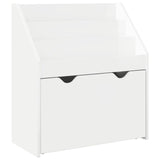 Kids Bookshelf with Drawer High Gloss White 60 x 29.5 x 69 cm 892393