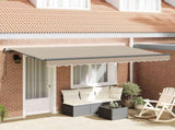 Retractable Awning Beige 400 x 200 cm Fabric 3329862