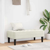 Bench with Cushion Cream 113 x 57 x 39 cm Velvet 42001955