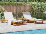 Sun Lounger Set of 2 Acacia wood Solid Acacia wood Standard 3325193