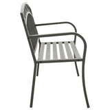 Garden Bench Grey 120 cm Steel 319586