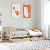 Daybed with Drawers without Mattress 80x200 cm Solid Wood 3302098