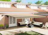 Retractable Awning Green and yellow 500 x 300 cm 3331446