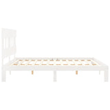 Bed Frame without Mattress White Super King Size Solid Wood Pine 3193612