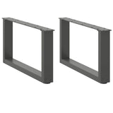 Coffee Table Legs U-Shaped 2 pcs Anthracite 60x cm Steel 4013142