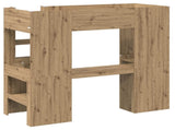 Loft Bed Frame with Desk with Storage Artisan Oak 75 x 190 cm 3410434